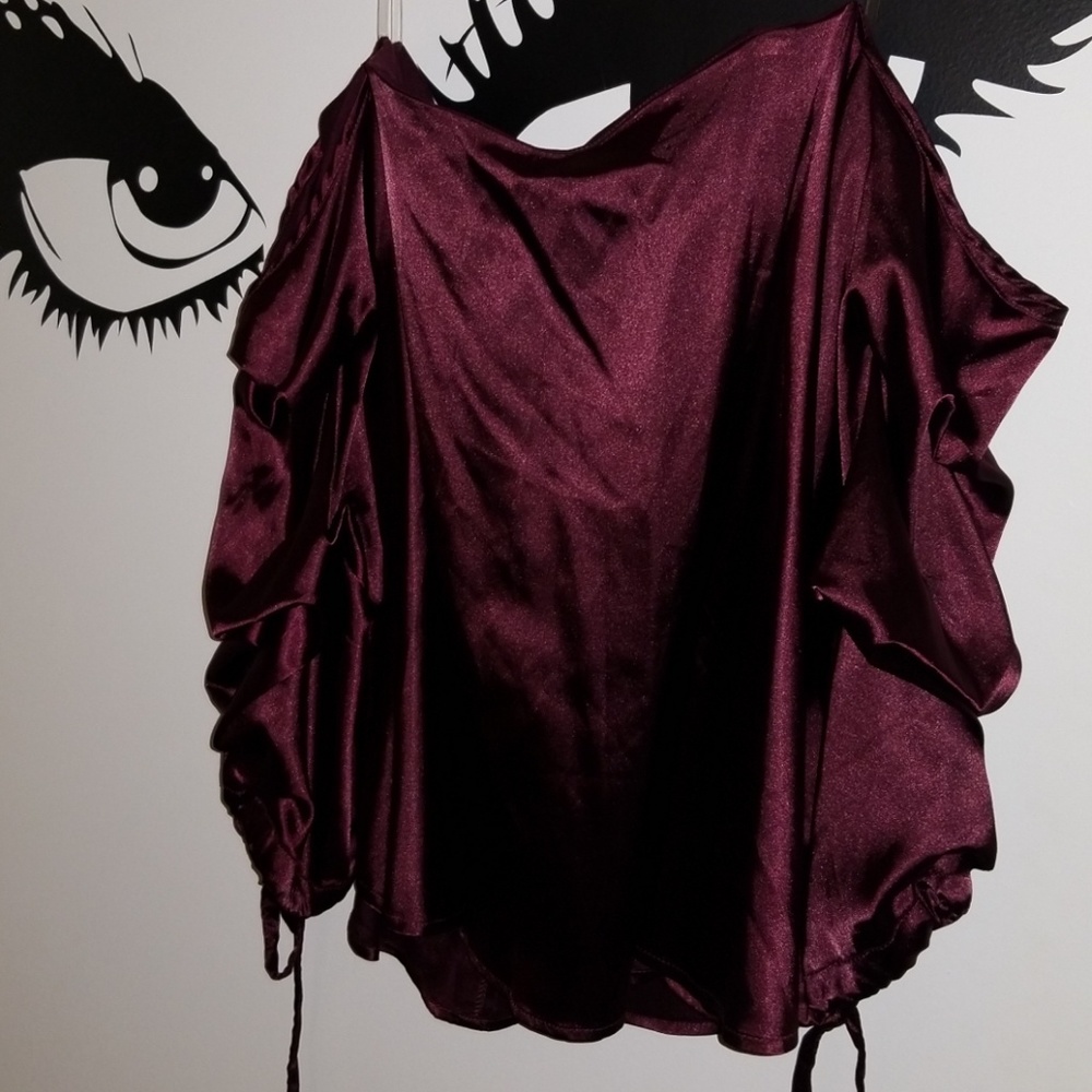 Strapless Burgundy Shirt